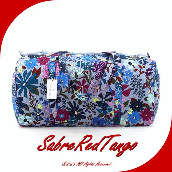 NWT Vera Bradley Quilted Large Traveler Duffel Gym Bag Floral